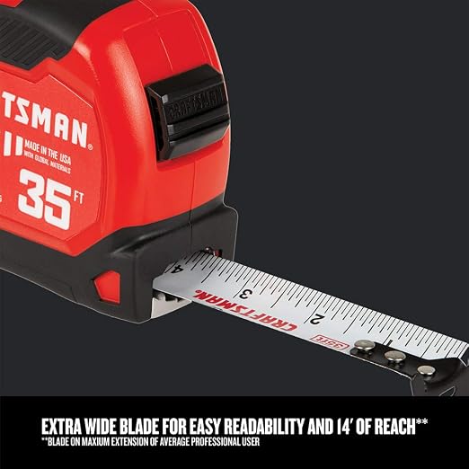 CRAFTSMAN Tape Measure, PROREACH, 35-Foot (CMHT37575S) (Pack of 6)