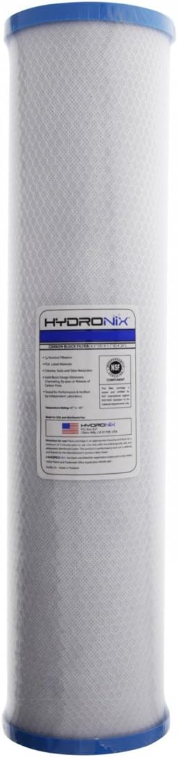 Hydronix SMCB-4520 NSF Coconut Carbon Block Cyst Water Filter, 4.5" x 20" - 0.5 Micron