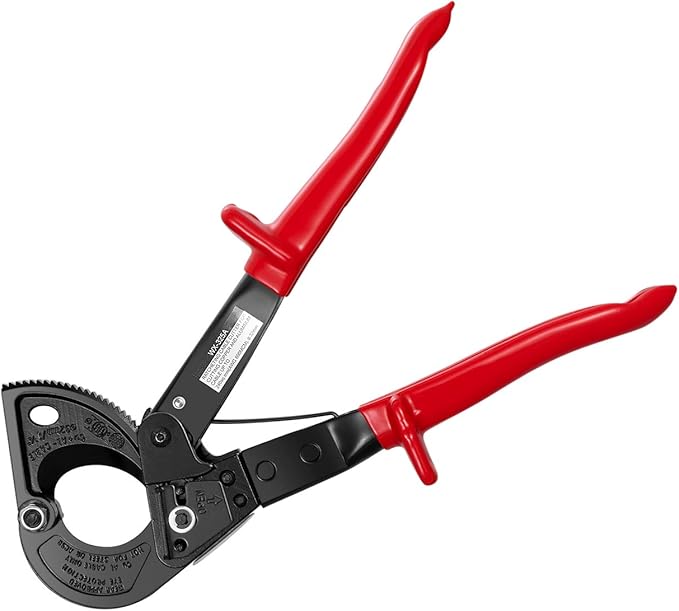 SogYupk Ratchet Cable Wire Cutter,Ratcheting Cable Cutter Hand Tool,Heavy Duty Aluminum Copper Ratchet Wire Cutting For Cutting Electrical Wire Up to 240mm²/10.23Inch Cutter Pliers