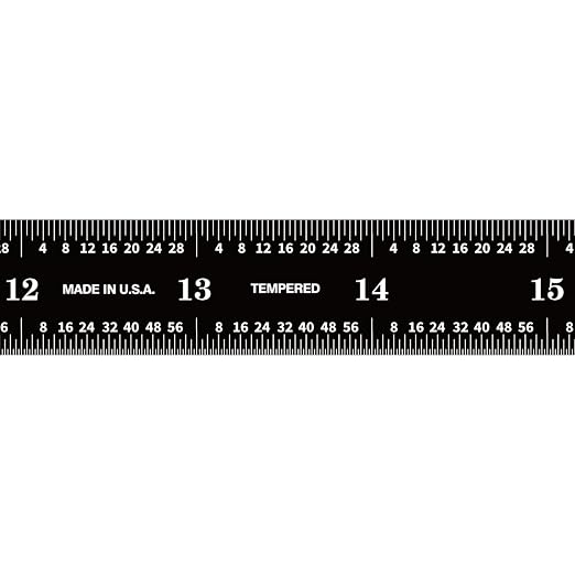 PEC Tools 24 Inch Flexible Metal Rule, Designed for High-Accuracy Industrial Environments, Made in USA