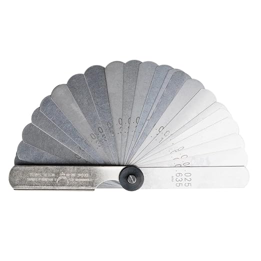 PEC Tools Feeler Gauge Set, 26 Straight Blades, 0.0015-0.025", Made in USA