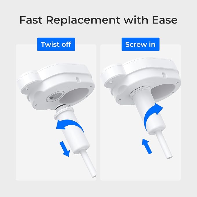 Waterdrop EWFS Water Filter Replacement for Waterdrop ED06W/ED06P/ED06B FreshTaste Rechargeable Electric Pitcher, 2 Months or 40 Gallons, Reduce Chlorine, Lead, Copper, Purify, Soften Water, 3 Pack