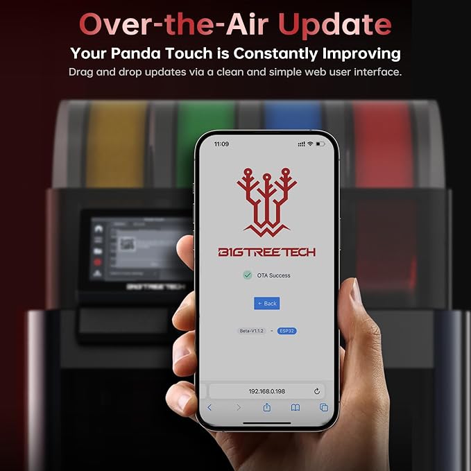 BIGTREETECH Panda Touch Compatible with Bambu-Lab P1P P1S X1C X1E A1 Mini 3D Printers Upgrade Touch Screen Kit Support Multi-Printers Management 2.4G WiFi Wireless Connection