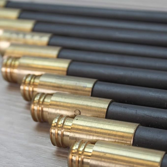 Faithfull FAIDRSET12 Drain Rod Set 9M (30ft) 10 x Rods, Plunger, Worm. Brass Rod Commectors