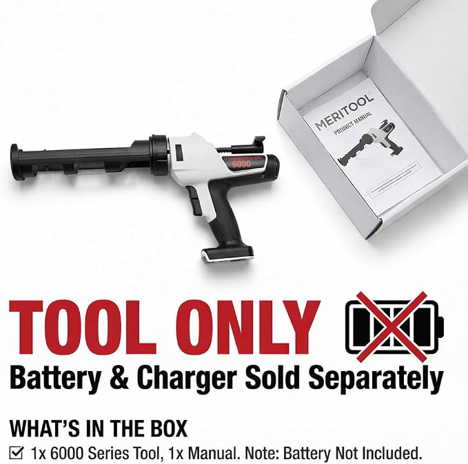 Heavy Duty Caulking Gun | 18V Cordless Drive | 10oz Cartridges 300ml | Compatible with M18 Battery | Tool Only | No Drip Professional Calking for Painters, DIYers