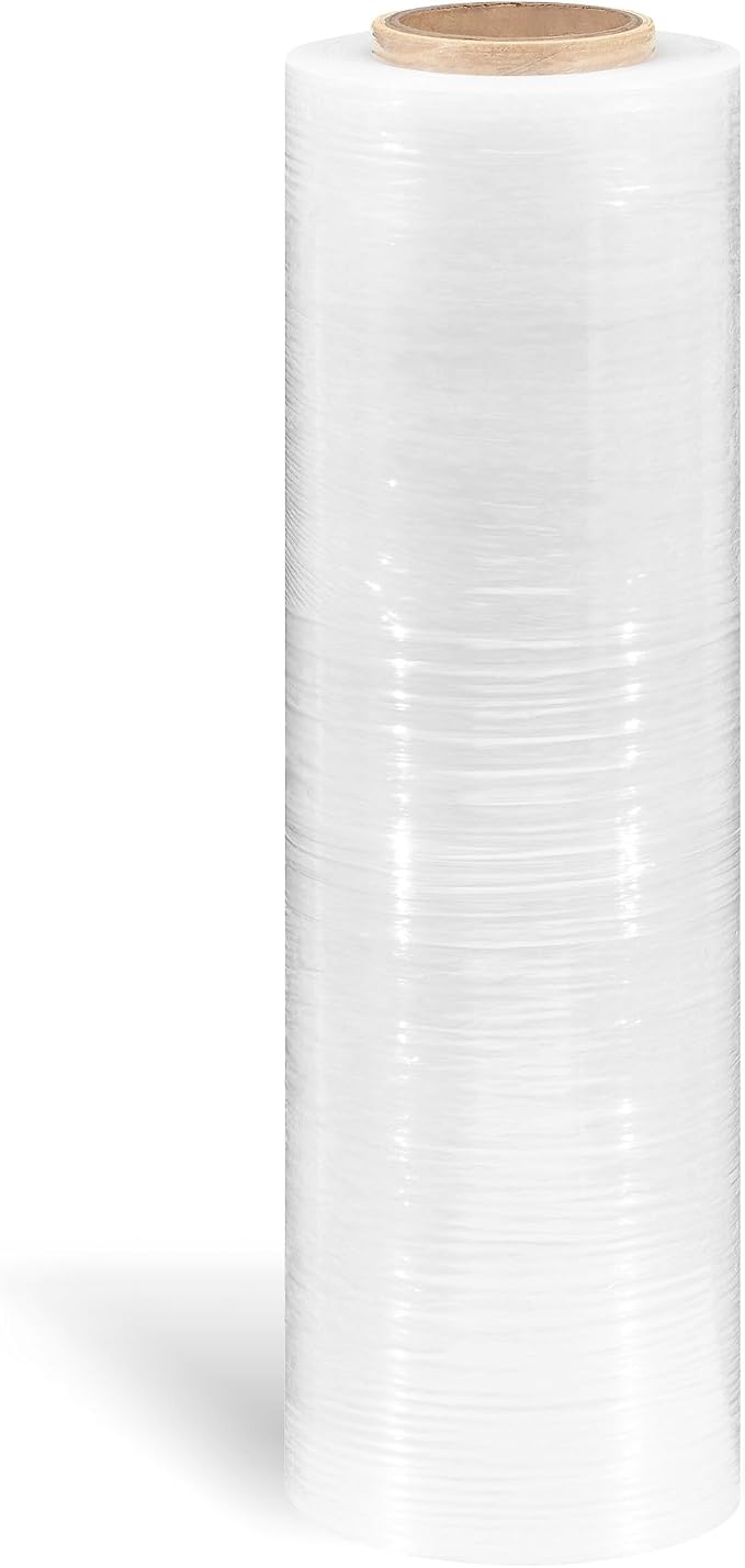 Staples Stretch Wrap, 80 Gauge, 18” x 1500’, Clear Pallet Stretch Film for Secure Wrapping & Shipping — 4 Rolls per Case