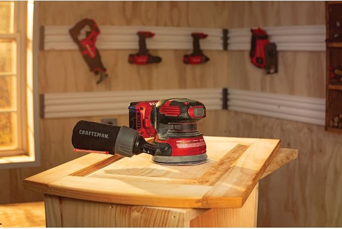 CRAFTSMAN V20 Orbital Sander, Cordless, 12,000 OPM, Bare Tool Only (CMCW220B)
