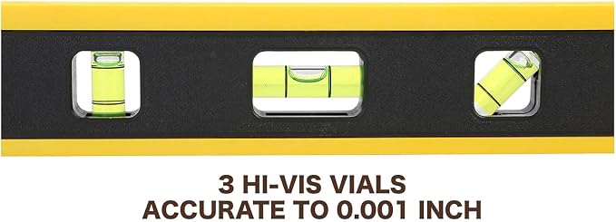 Torpedo Level 9-Inch, Small Level Made in USA, For Flat and Curved Surfaces