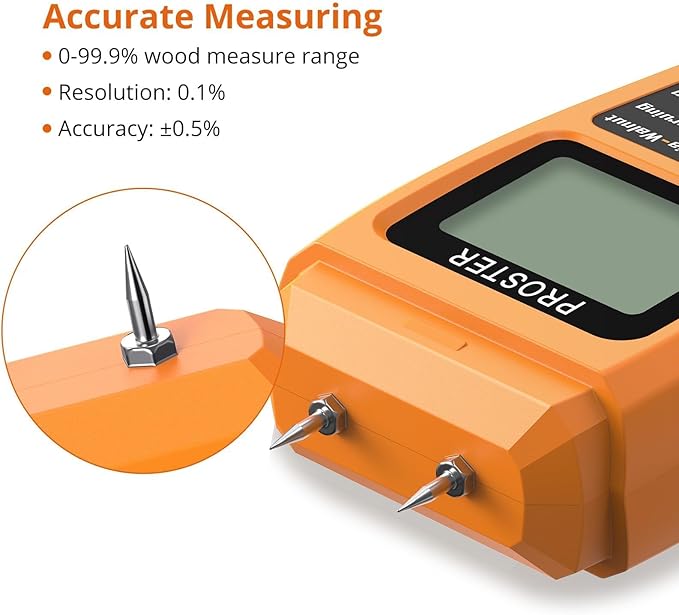 Proster Pin & Pinless Wood Moisture Meter
