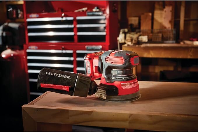 CRAFTSMAN V20 Orbital Sander, Cordless, 12,000 OPM, Bare Tool Only (CMCW220B)