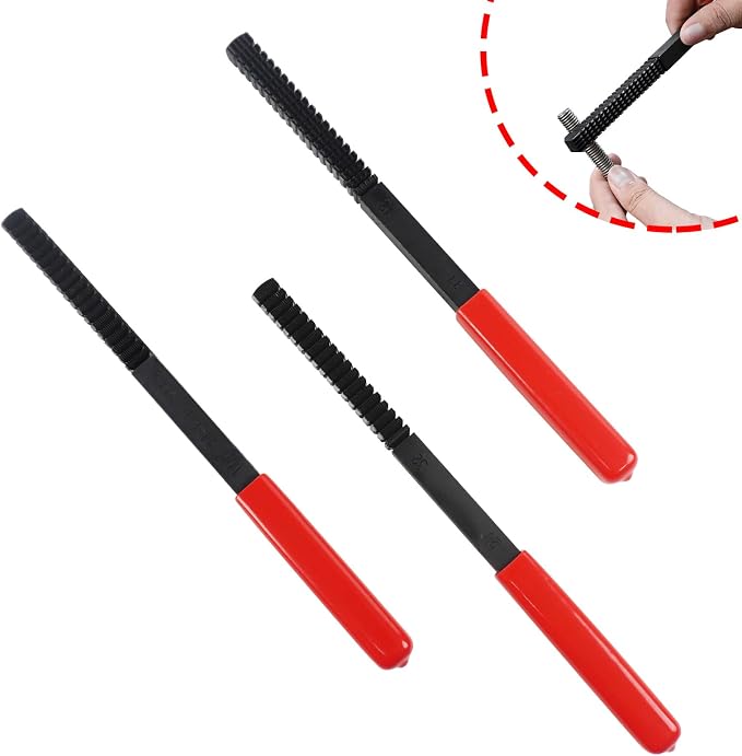 3Pcs Thread File Set, Thread Restoring Chaser Files Metric and SAE | Thread Restorer File Set High Carbon Steel Thread Repair Tool for Thread Repair File Set, Thread Cleaner Tool