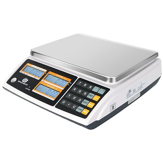Price Computing Scale NTEP Certified for Legal Trade, Commercial Grade with Dual LCD Display, 60lb Stainless Steel Platform for Meat Shop, Deli, Produce Farmers Market COC#21-001