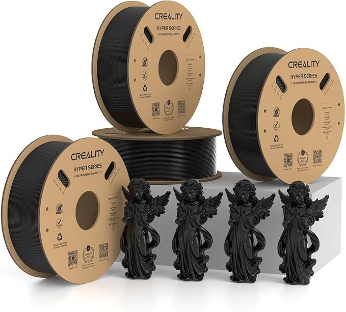 Creality Hyper PLA Filament 4KG, Up to 600mm/s High Speed 3D Printer Filament PLA 1.75mm, No-Tangling Stronger Toughness Fit Most 3D Printers