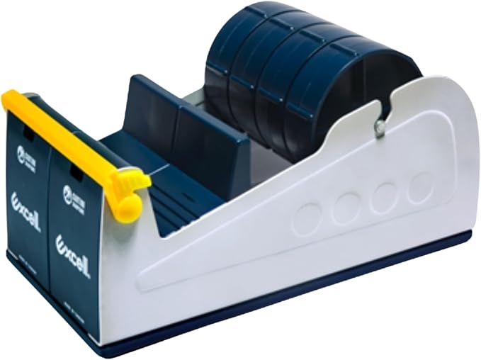Excell Heavy Duty Steel Desk Tape Dispenser (4" Wide) with Safety Blade Cover, Desk Top Dispenser for Home,Office, Shop, Retail Store and Warehouse Wrapping Purpose