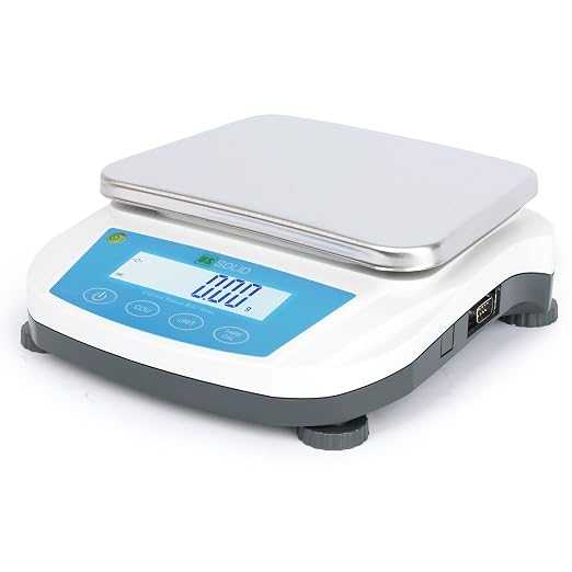 U.S. Solid Digital Precision Balance 5000g x 0.01g, Lab Scale, RS232 Interface, 19 Measurement Units