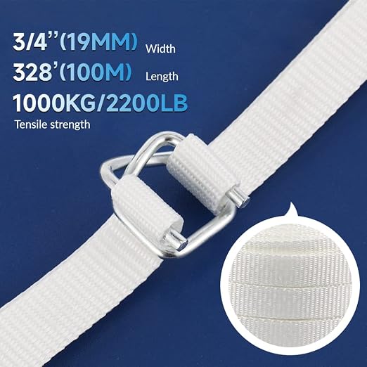 BAOSHISHAN Banding Strapping Kit Packaging 3/4'' Width 328' Length Woven Cord Strapping Heavy Duty Pallet Strapping Kit
