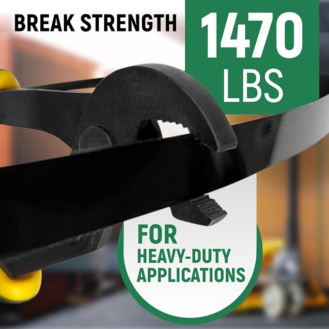 5/8" x 200' Heavy-Duty Steel Strapping in Portable Self-Dispensed Box, 0.020" Thick, 1470 Lbs Break Strength - Pallet Steel Banding with Superior Cut-Resistance - Approved for UPS Shipping | 0.020" Thick, 1470 Lbs Break Strength - Pallet Steel Banding ...