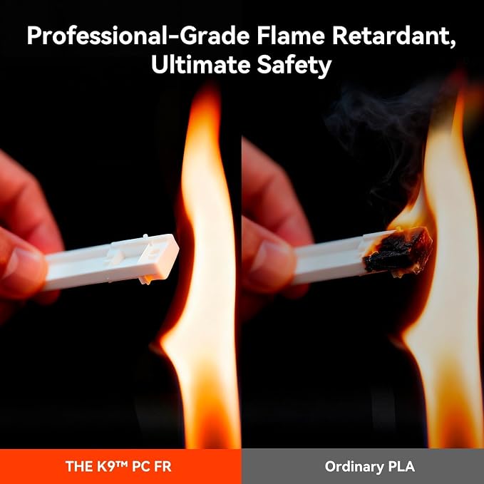 kexcelled Flame Retardant PC Filament 1.75mm,White Polycarbonate Filament,PC FR with UL94 V0 Grade Halogen-Free Fire Retardant &Heat Resistant，1kg Spool (2.2lbs)