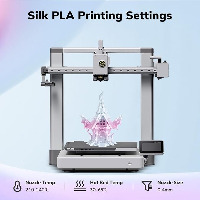 AMOLEN Silk PLA 3D Printer Filament, Shiny Multicolor Rainbow PLA Filament 1.75mm, Gradient Color Change PLA 3D Printing Filament for Most FDM 3D Printer, Pink Blue, 1kg (2.2lbs)