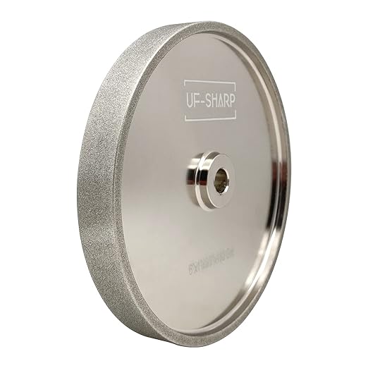 CBN Grinding Wheel 6 inch 1/2 Arbor 80 Grit, 6" Dia X 1" Wide for Sharpening Woodturning Tools、High Speed Steel Tools，Suitable for All Kinds of 6 inch Bench Grinders（80 Grit）