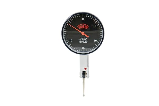 Shars .030" x .0005" Large Black Face Dial Test Indicator 303-3209B !