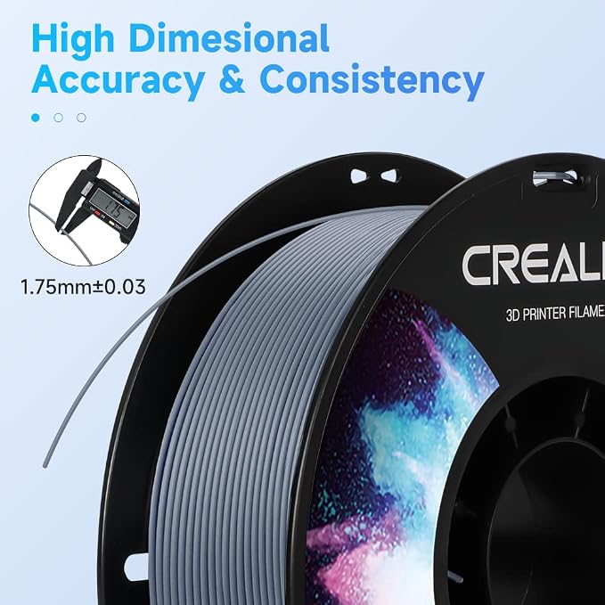 Creality ABS Filament 1.75mm, 3D Printer Filament, No-Tangling, Strong Bonding and Overhang Performance Dimensional Accuracy +/-0.02mm, 2.2lbs/Spool
