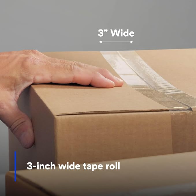 3M Scotch Box Sealing Tape Dispenser HR83, Portable, Hand-Held, High-Impact Plastic, 3 in (Pack of 6)
