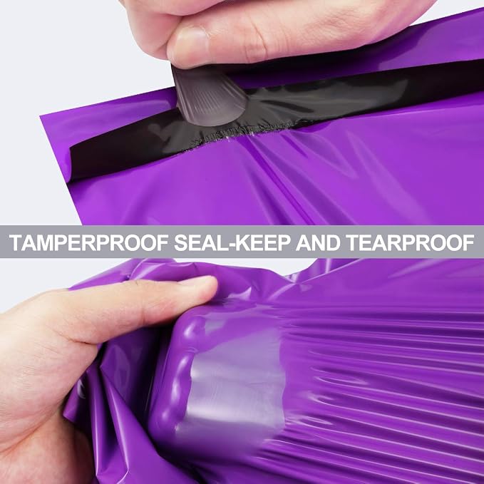 UCGOU Poly Mailers 14.5x19 Inch Purple 200 Pack Large Shipping Bags #7 Strong Thick Mailing Envelopes Self Sealing Adhesive Waterproof and Tear Proof Boutique Packaging Postal for Clothing