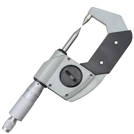 Point Micrometer, 30 Degree, 0-1" / 0-25mm, 0.00005" Resolution, Inch/Metric, Stainless Steel, Inch/Metric