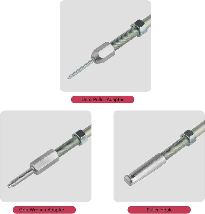 9 Way Slide Hammer Puller Set, 5.1lb Heavy Duty, Front Wheel Hub Bearing Remover & Rear Wheel Axle Hub Dent Shaft Puller Tool Kit