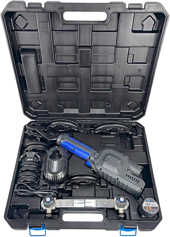 Hiatsu CTH-E999 Cordless Hydraulic Tube Bender for Copper & Aluminum, 1/4”–7/8”, 12V Battery Powered, HVAC & Refrigeration Tool