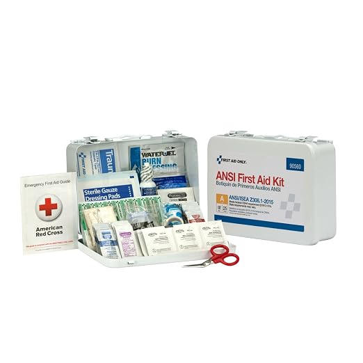 First Aid Only 90560 Bulk ANSI A 25-Person Emergency First Aid Kit for Office, Home, and Construction, 89 Pieces