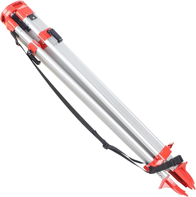 KEZERS Aluminum Surveying Tripod, Heavy Duty Transit Level Tripod with Quick Clamp, 5/8"-11 Threaded Flat Tripod for Automatic Optical Level