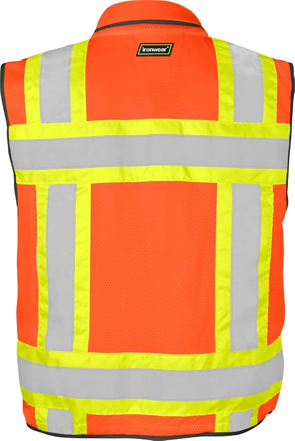 Ironwear 1278 Class 2 Flame-Retardant Safety Vest with Zipper