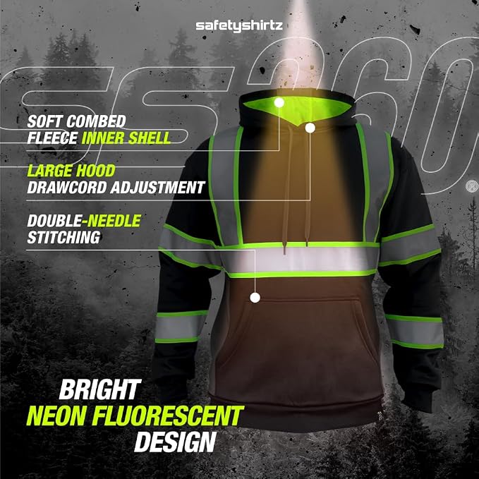 SafetyShirtz SS360 ANSI Class 3 Type R Graphic Hoodie