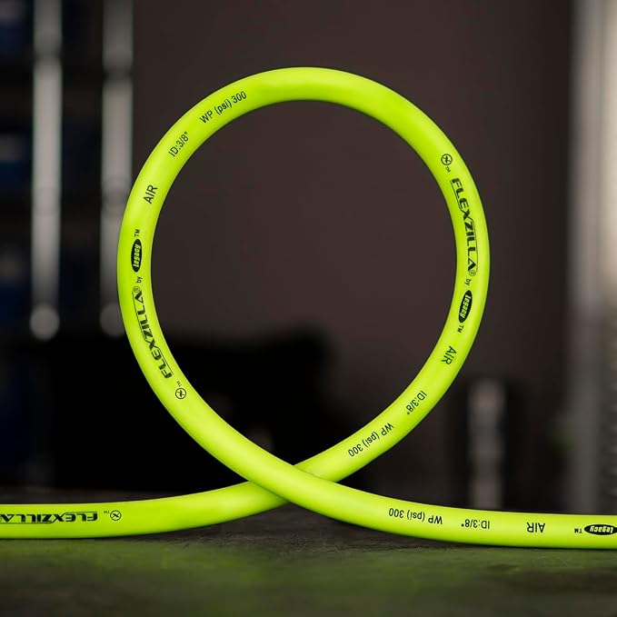 Flexzilla Air Compressor Hose, 1/4 in. x 25 ft., 1/4 in. MNPT Fittings, No-Kink, All Weather, Lightweight, Premium Hybrid Polymer, 300 PSI, ZillaGreen