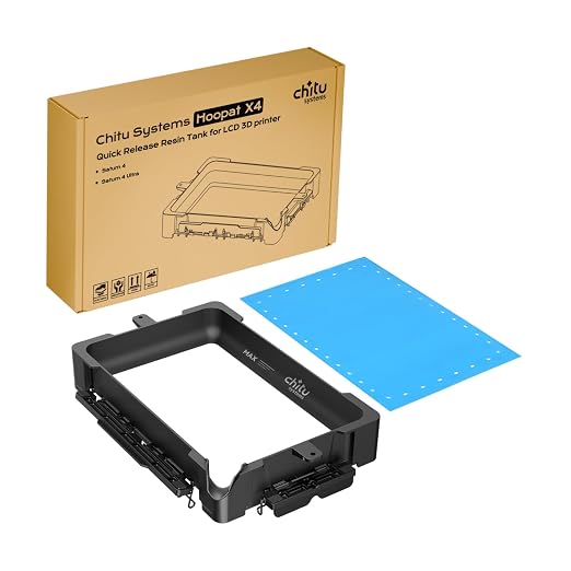 Chitu Systems Hoopat X4 Quick Release Resin Tank for ELEGOO Saturn 4/Saturn 4 Ultra 3D Printers with Pre-Hole PFA Release Film, Swap in 1min for Easy Printing