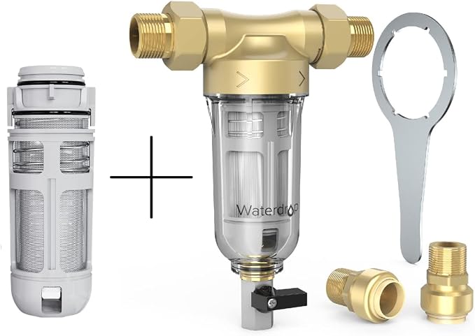 Waterdrop WD-RPFK Spin Down Sediment Filter with 50 Micron Cartridge, Bundle