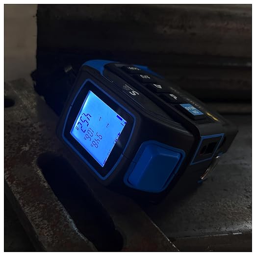 4-in-1 Laser Tape Measure with Laser Level Crosshairs | 130ft/40m Laser Distance + 16ft/5m AutoLock Tape | Backlit LCD Display (Ft/Inch/M/mm & Fractions) | for DIY, Construction, Interior Design
