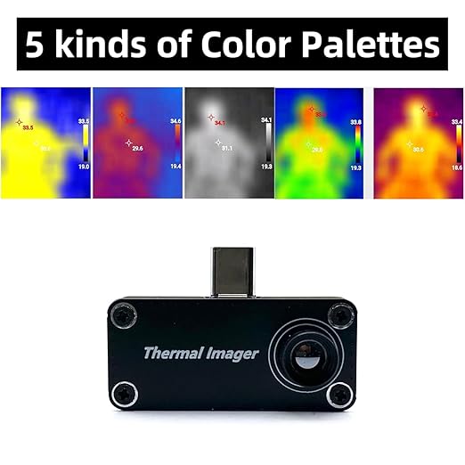 TIOP01 Type-C Thermal Camera for Android 32x32-20℃~1000℃ | clear imaging, accurate temperature detection, easy to use for daily inspection and quick fault checking