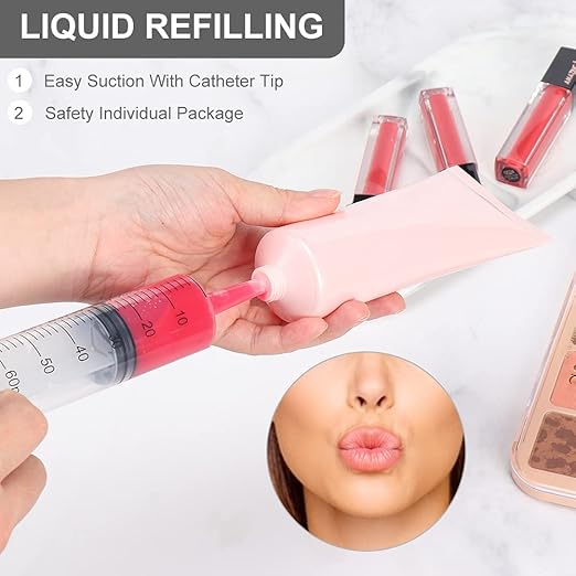 24 Pack 60ml Syringes with Cap, Sterile Syringe Individually Packaged for Labs, Liquid Measuring, Feeding Pets,Oil or Glue Applicator