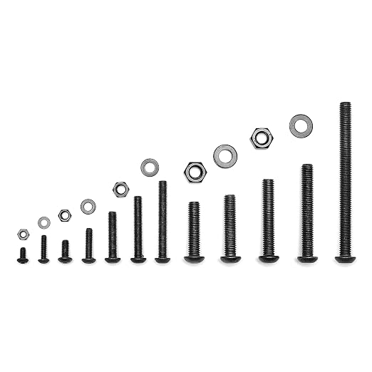 688Pcs M4 M5 M6 M8 Screw and Bolt Assortment Set 12.9 Grade Alloy Steel Metric Fastener Set Machine Screw and Nut Set Hex Screws Nuts Washers Kit(Black)