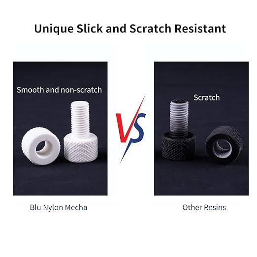 Siraya Tech Blu Nylon Mecha - Tough 3D Print Resin, Scratch-Resistant, Nylon-Like Strength & Precision, High-Resolution 405nm UV Curing LCD DLP 3D Printer Compatible, 8K Capable (1kg, Nylon Mecha)