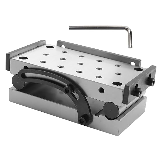 findmall Accuracy Sine Plate 6" Length x 3-1/4" Width x 1-7/8" Height | Hardened Tool Steel HRC 58-62, for Machine Shop Tool Room Inspection