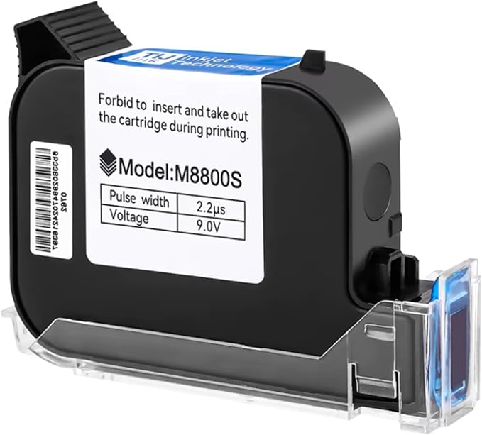 TI1349 Inkjet - Original Black Solvent Ink Cartridge 42ml. Fast-Drying & High Adhesion – Compatible with Z10, C10, M10, M12 Handheld Inkjet Printers, 0.5in/12.7mm Nozzle.