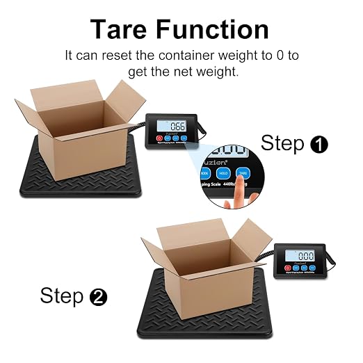 Fuzion Shipping Scale, 440LB x 10g High Accuracy Digital Postal Scale | Durable Alloy Steel Platform, Heavy Duty Scale for Packages, Luggage, Large Floor Scale Battery and AC Adapter Included