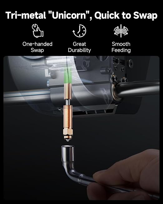 Creality Official K1C/K1 SE/K2 SE Nozzle, Unicorn Quick-Swap 0.4mm, 0.6mm, 0.8mm 4PCS Nozzle Kit, Copper Alloy and Hardened Steel 3D Printer Nozzle for K1C, K1SE, K2 SE, Ender 3 V3 SE, Ender 3 V3 Plus