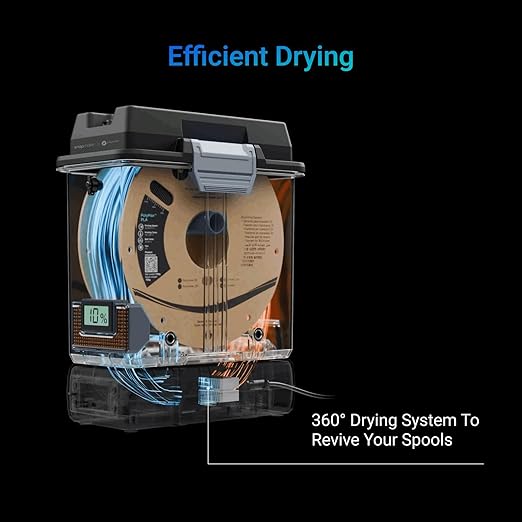 Snapmaker Filament Dryer,3D Printer Filament Dryer and Storage Box with 360°PTC Fast Heater for Keeping Filament Dry,Compatible with 1.75/2.85/3mm PLA PETG ABS TPU ASA PA PC PVA