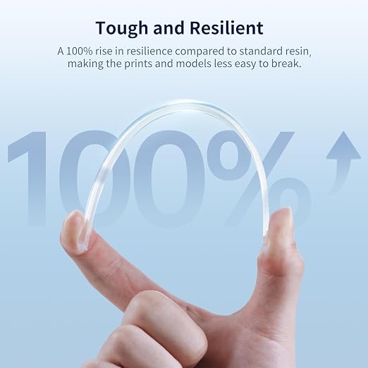 ANYCUBIC High Clear 3D Printer Resin, Resist Yellowing and Highly Transparent, Tough and Resilient, Low Odor 3D Printing Resin, Widely Compatible for All LCD/DLP Resin 3D Printers (High Clear, 1kg)