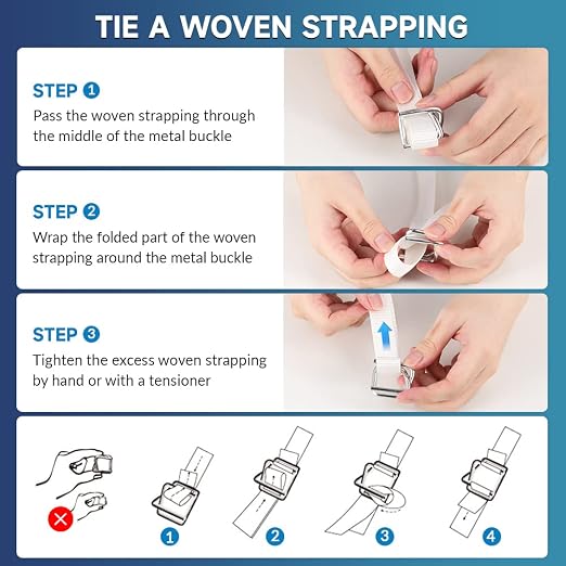 BAOSHISHAN Banding Strapping Kit Packaging 3/4'' Width 328' Length Woven Cord Strapping Heavy Duty Pallet Strapping Kit